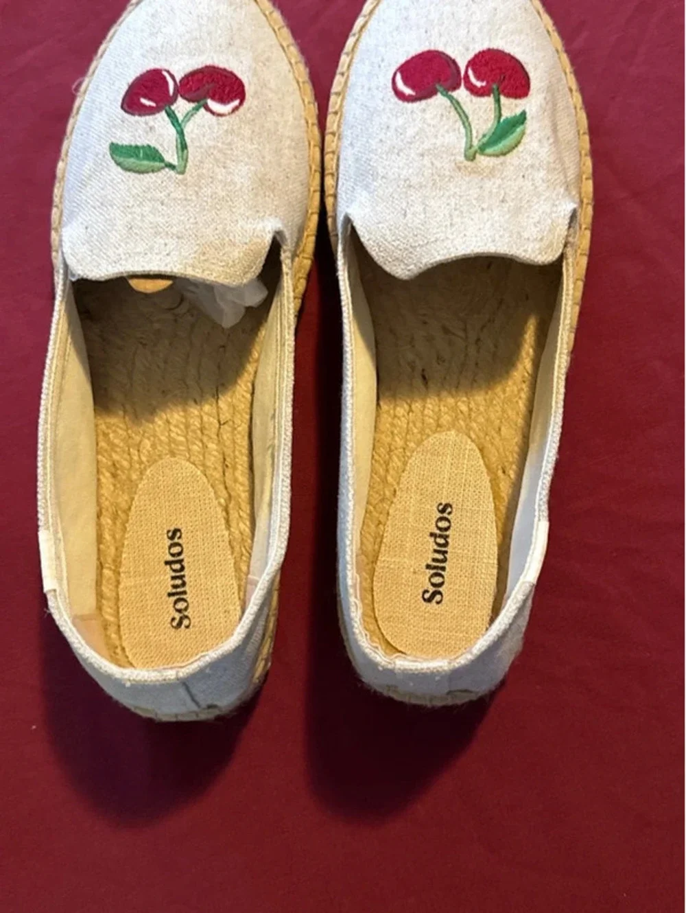 Soludos slip on espadrilles with Cherrie’s size 10